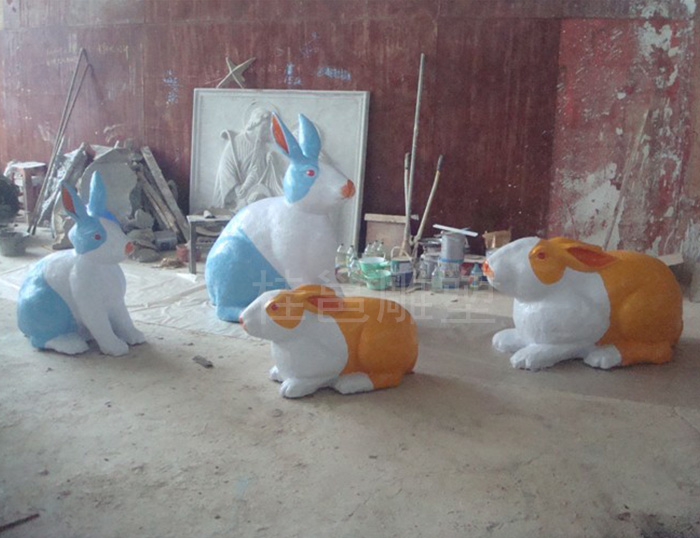 兔子雕塑制作